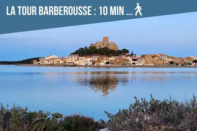 a man walking across a body of water at - L'Evasion - Vue panoramique in Gruissan
