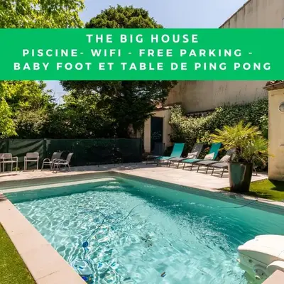 Big House - Parking Privée - Piscine - Wifi - tout équipée