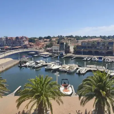 Studio 3 pers à Gruissan - Vue Port - Parking - Climatisation Mobile - FR-1-796-89