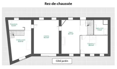 a floor plan of a house at La surprise des jumelles in Castres