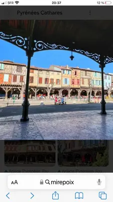 a screenshot of a photo of a city at APPARTEMENT F3 BOX Vélo Moto Centre historique in Mirepoix