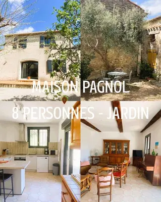 a collage of pictures of a house at Maison Pagnol in Pépieux