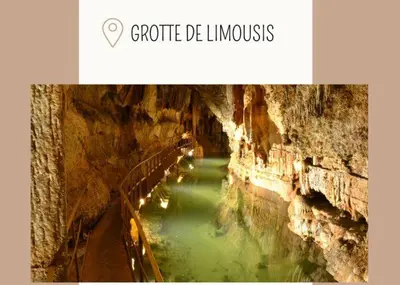 a river in a cave with green water at Maison Pagnol in Pépieux