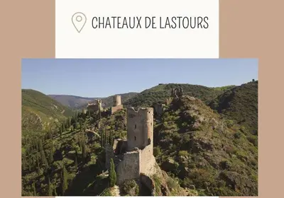 a castle on top of a mountain with trees at Maison Pagnol in Pépieux