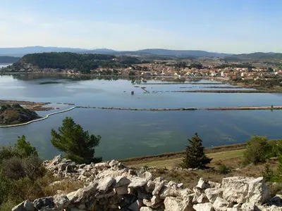 a view of a large body of water at gite de l'ille, avec terrasse et parking privé in Peyriac-de-Mer