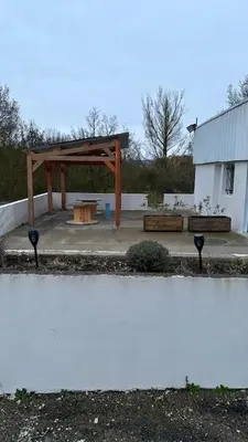 a picnic area with a picnic table and a picnic table at Local, Training room, seminars, meetings, courses, formation in Castelnaudary