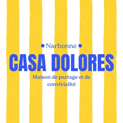 a book cover for csa colonies with yellow and white stripes at Casa Dolorès parking, jardin, Gds Buffets 10 min in Narbonne