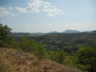 a view from the top of a hill at Gite rural de Bergnes à l'ombre des grands pins in Campagne-sur-Aude