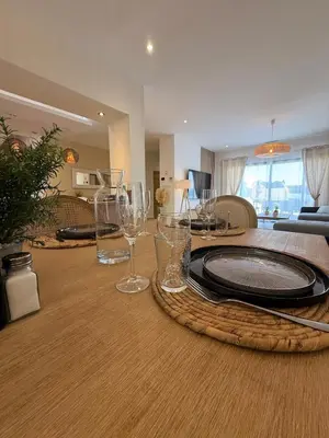a bathroom with two sinks and a large mirror at New villa 2025 Pyrenees View, Pool & Comfort in Carcassonne