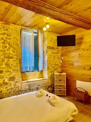 a kitchen with a sink and a counter top at Studio Julia in Carcassonne