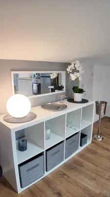 a white counter with a sink in a room at COSY APPARTEMENT INDEPENDANT I 2 LITS l 1 CHAMBRE I 2 TV I Netflix l Terrasse in Castres