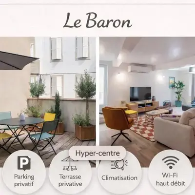Le Baron terrasse et parking cœur de Castres
