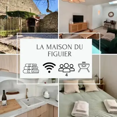 La Maison du Figuier - 4 pers entre Vignes & Rivière -
