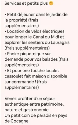 a screenshot of a cell phone with a list of specific prefixes at Les gites du tilleul in Villefranche-de-Lauragais