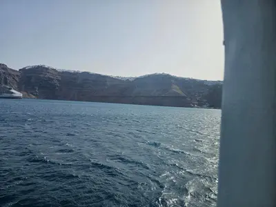 a view of a large body of water from a boat at La Dorade du port in Port-la-Nouvelle