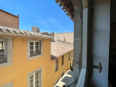 a view from a window of a building at L'appartement des boulangers in Carcassonne