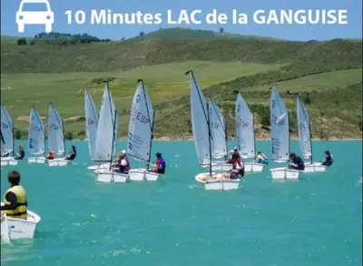 a group of sailboats on a body of water at Apparently cozy - wifi - Netflix - air-conditioned in Labastide-dʼAnjou