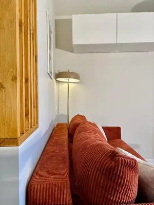 a bathroom with a shower and a white sink at Le Goya, parenthèse artistique in Castres