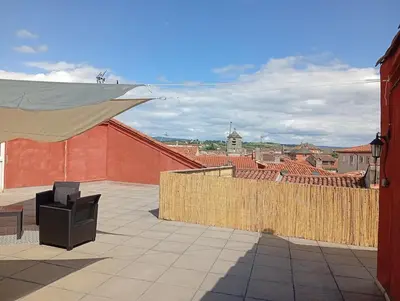 a view of a city from the roof of a building at Le Toit Terrasse l 2 chambres l Terrasse in Castres