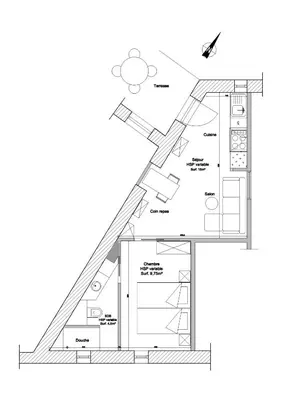 a house on a slopefloor plan at Mas Les Albas in Felluns