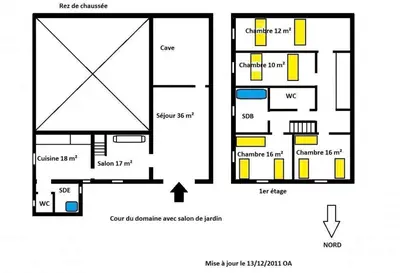 a schematic diagram of a building at Chateau st-auriol - le caviste in Lagrasse