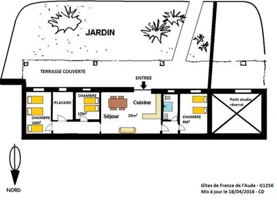 a floor plan of a house with at Chateau st-auriol - magnanerie in Lagrasse