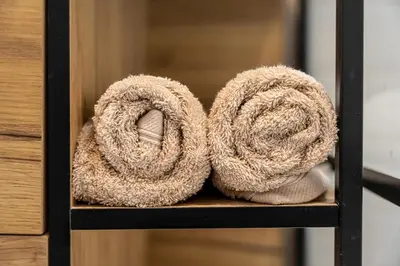 a pile of rope sitting on a shelf at Darja in Carcassonne