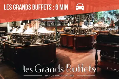a sign that says las grand brushes buffets min his grand brushes buffets at La Louve in Narbonne