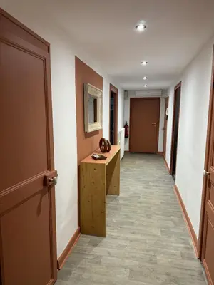 a corridor of a hallway with at Maison Bacou cité 2 in Carcassonne