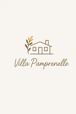 a logo for a house with a palm tree at Villa Pamprenelle in Poilhès