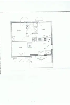 a floor plan of a house at Holiday Home VILLA T3 PMR ZWISCHEN NARBONNE UND CARCASSONNE by Interhome in Homps