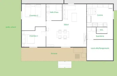 a floor plan of a building at La ceriseraie in Trausse