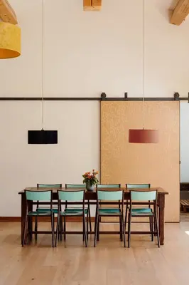 a dining room with a table and chairs at Accessible Villa In The Heart Of Corbières in Marcorignan
