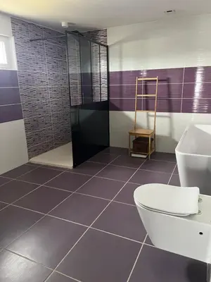 a bathroom with a toilet and a sink at Las Mijeannos in Cazalrenoux