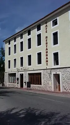 a building on the side of a street at Palais Cathare in Bélesta