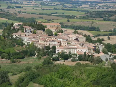 a small village on a hill with houses at Cammas de Bas in Montréal