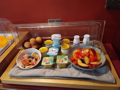 a plastic container filled with food on a table at Le Mas De Gaujac in Lézignan-Corbières