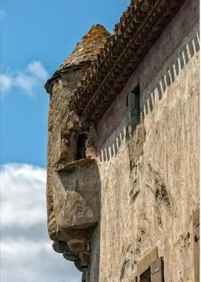 a side of a building with a face on it at Château Villemagne in Lagrasse