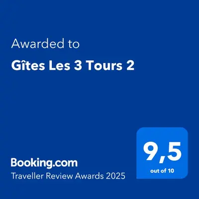 a screenshot of a phone with the text awarded to cities less tours at Gîtes Les 3 Tours 2 in Carcassonne