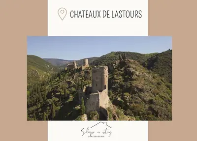 a picture of a castle on top of a mountain at Apartment Le Jardin in Carcassonne