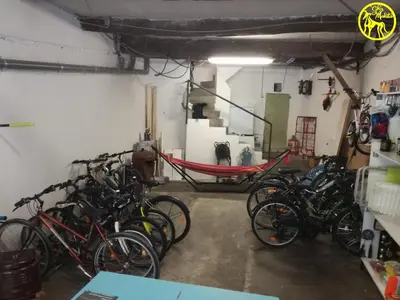 a group of bikes parked in a garage at Chez Makita - RdC in Mirepeisset