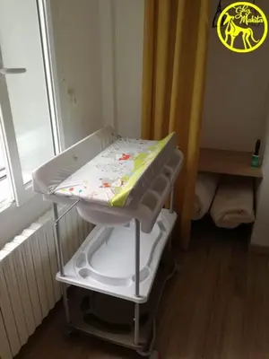 a bed on a shelf in a room with a window at Chez Makita - RdC in Mirepeisset