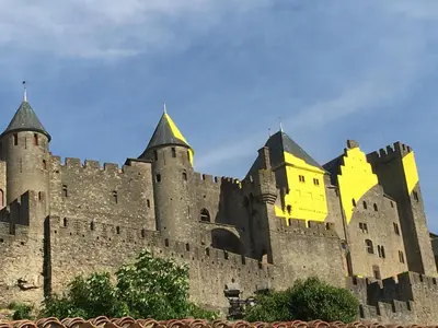 a large castle with towers and turrets at Côté chateau in Carcassonne