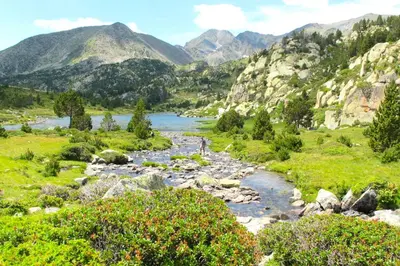 a river in a valley with mountains in the background at FranceComfort - L'Espinet in Quillan