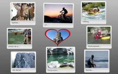 a group of pictures of different types of tourism at L'Ostalet in Prugnanes