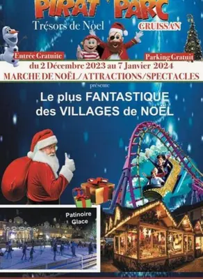 a flyer for a party at a theme park at T 3 appart les jardins du phœbus in Gruissan
