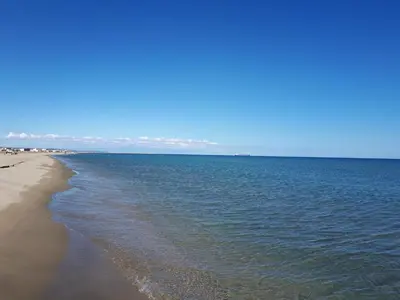 a view of the beach and the ocean at Méditerranée in Sigean