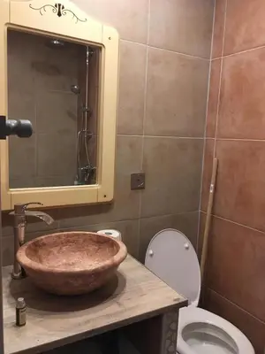 a bathroom with a sink and a toilet at CHARMANT STUDIO in Capestang