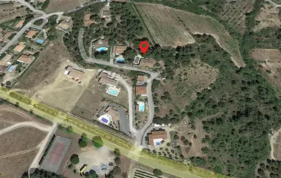 a red spot on a map of a street at Nice Home In Cesseras With Wifi in Cesseras