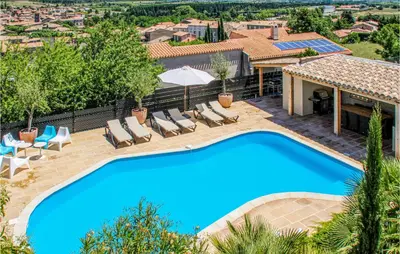 an image of a swimming pool in a villa at Nice Home In Caunes Minervois With Wifi in Caunes-Minervois
